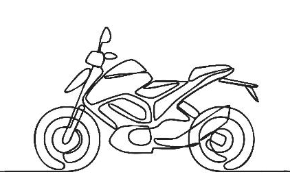 Dessin d'une moto